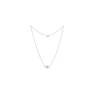 Louis Vuitton 18K White Gold 0.04Ct Diamond Idylle Blossom Pendant Necklace