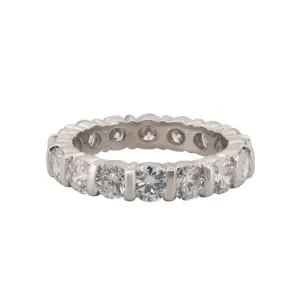 Eternity Band Platinum 3.47 CTW Round Natural Diamonds