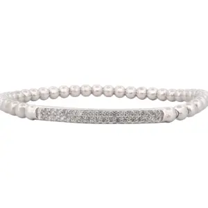 14K White Gold Diamond Bracelet