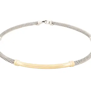 David Yurman Sterling & 14K Gold Metro Cable Necklace