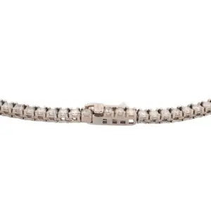 14KT White Gold Round Brilliant Cut Diamond Tennis Necklace