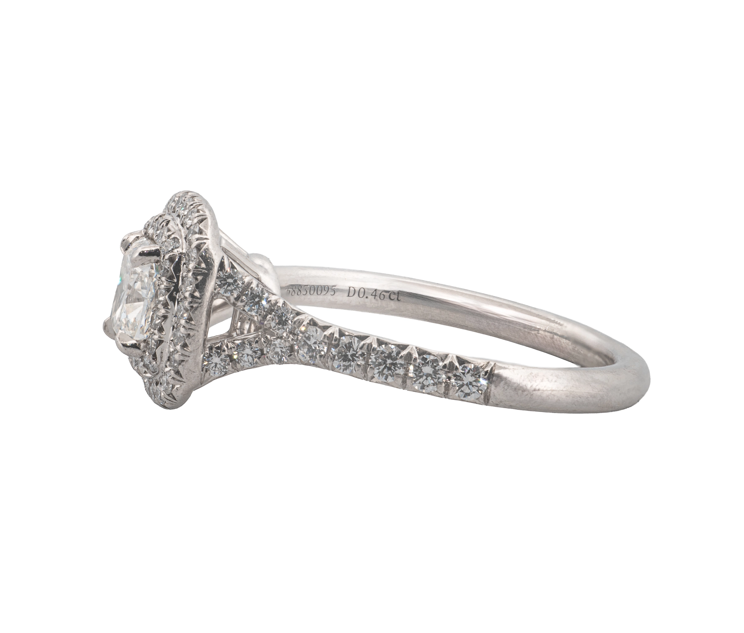 Tiffany and Co Soleste Platinum 0.35ct H VVS1 Cushion Shaped Diamond Ring - Image 2