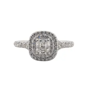 Tiffany and Co Soleste Platinum 0.35ct H VVS1 Cushion Shaped Diamond Ring