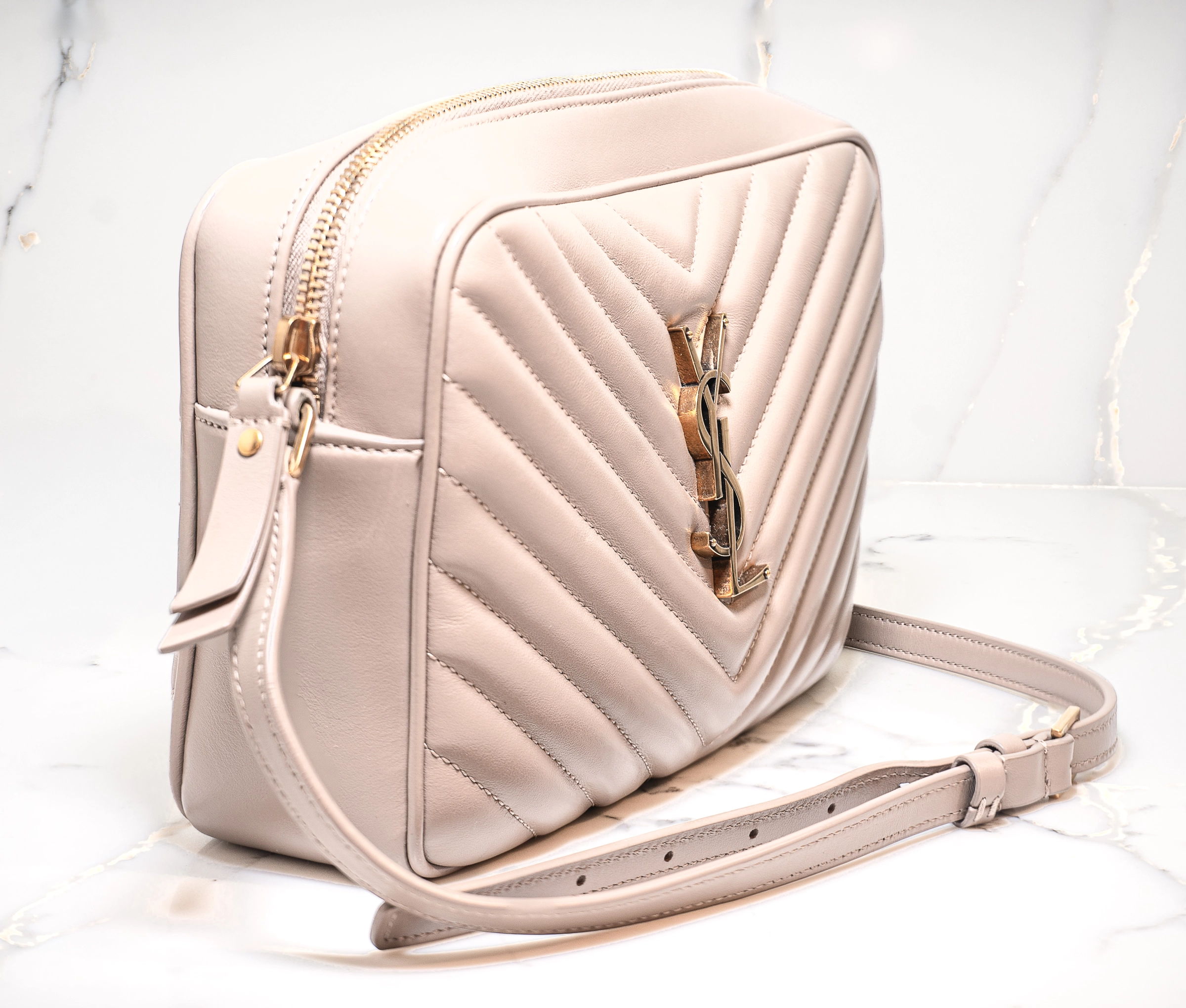 YSL Calfskin Matelasse Monogram Lou Camera Bag - Image 2
