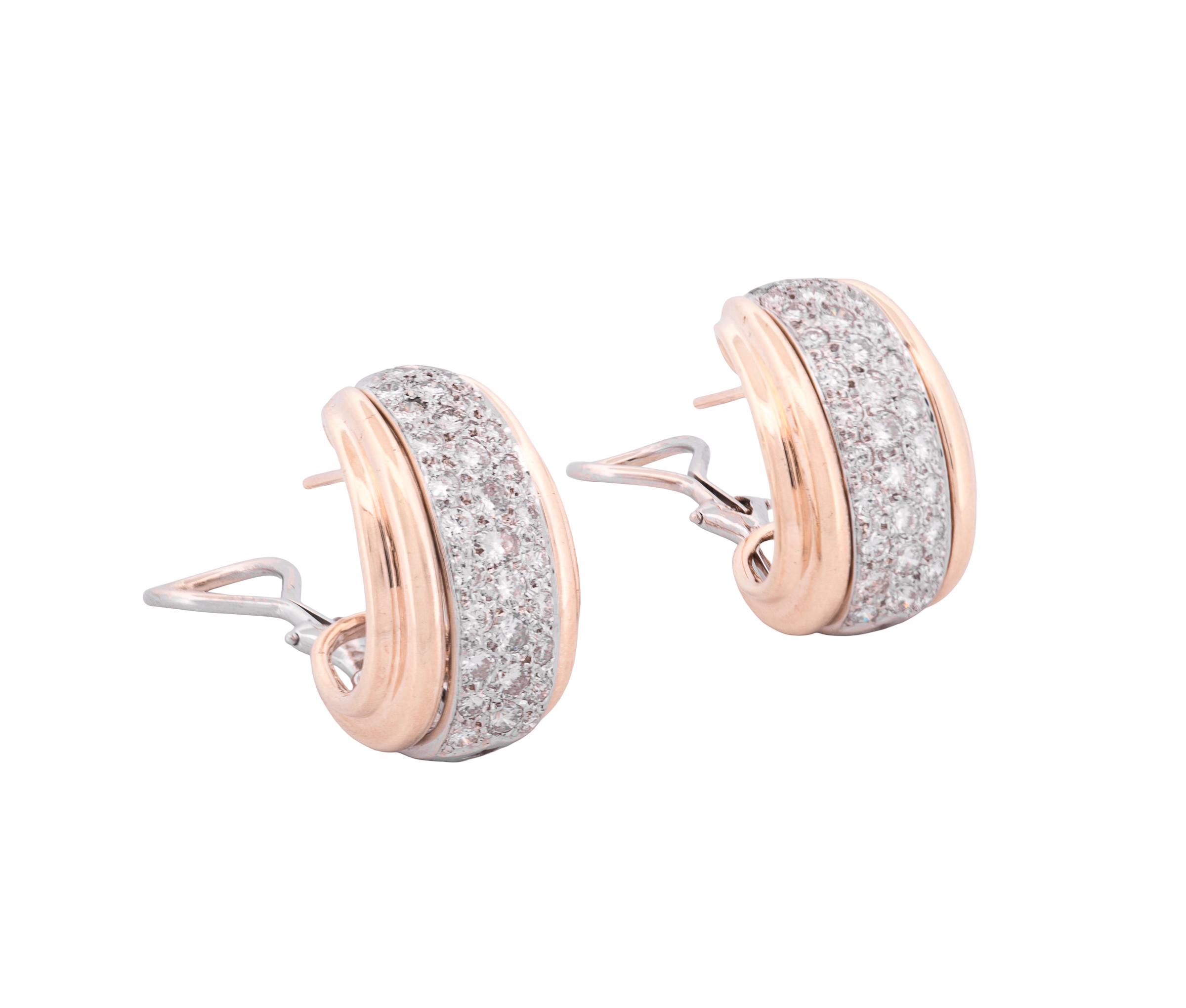 14K Yellow Gold Approx. 2.20Ct Diamond Huggie Hoop Earrings - Image 2