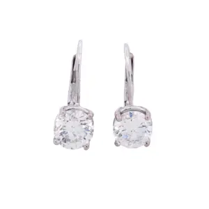 14K White Gold 2.22 CTW Round Brilliant H I1 H I1 GIA Diamond Studs