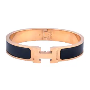 Hermès Gold & Black Clic H Bracelet