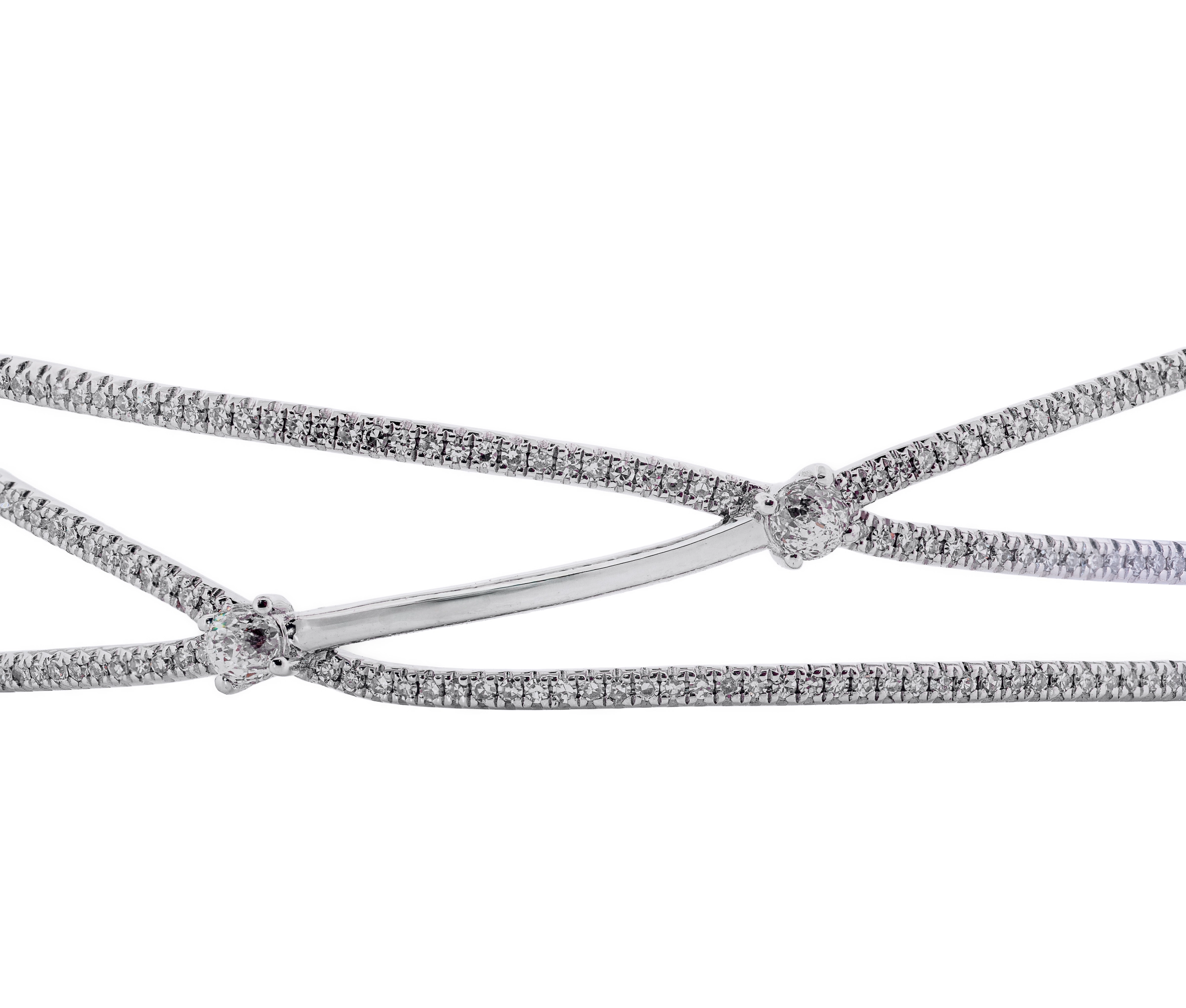14K 1.04ct Diamond Bangle Bracelet - Image 4