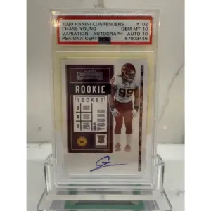 2020 Panini Contenders Chase Young Rookie Auto #102 PSA 10