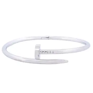 Cartier 18K White Gold Nail Bracelet