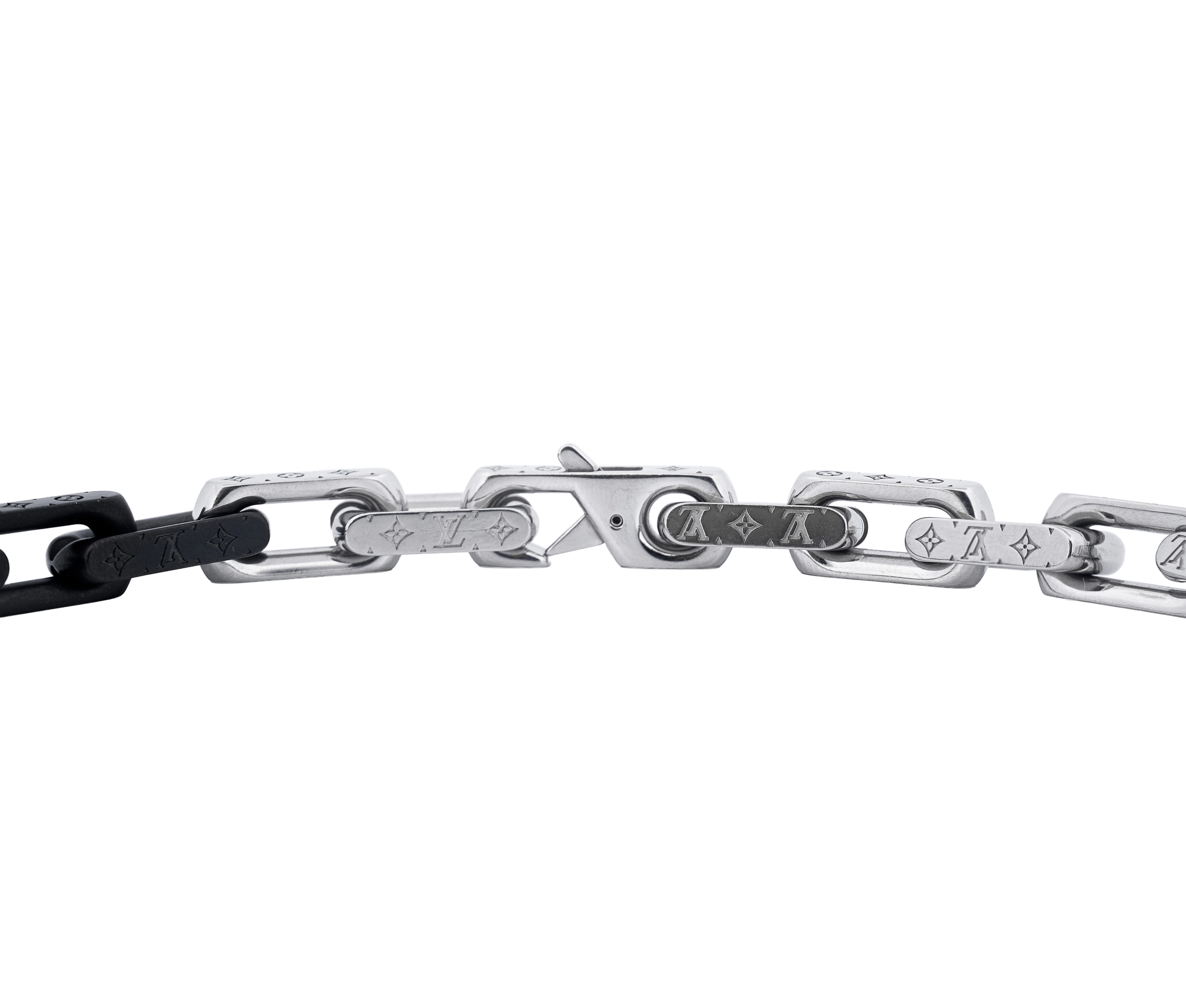 Louis Vuitton Enamel Damier Monogram Chain Necklace - Image 4