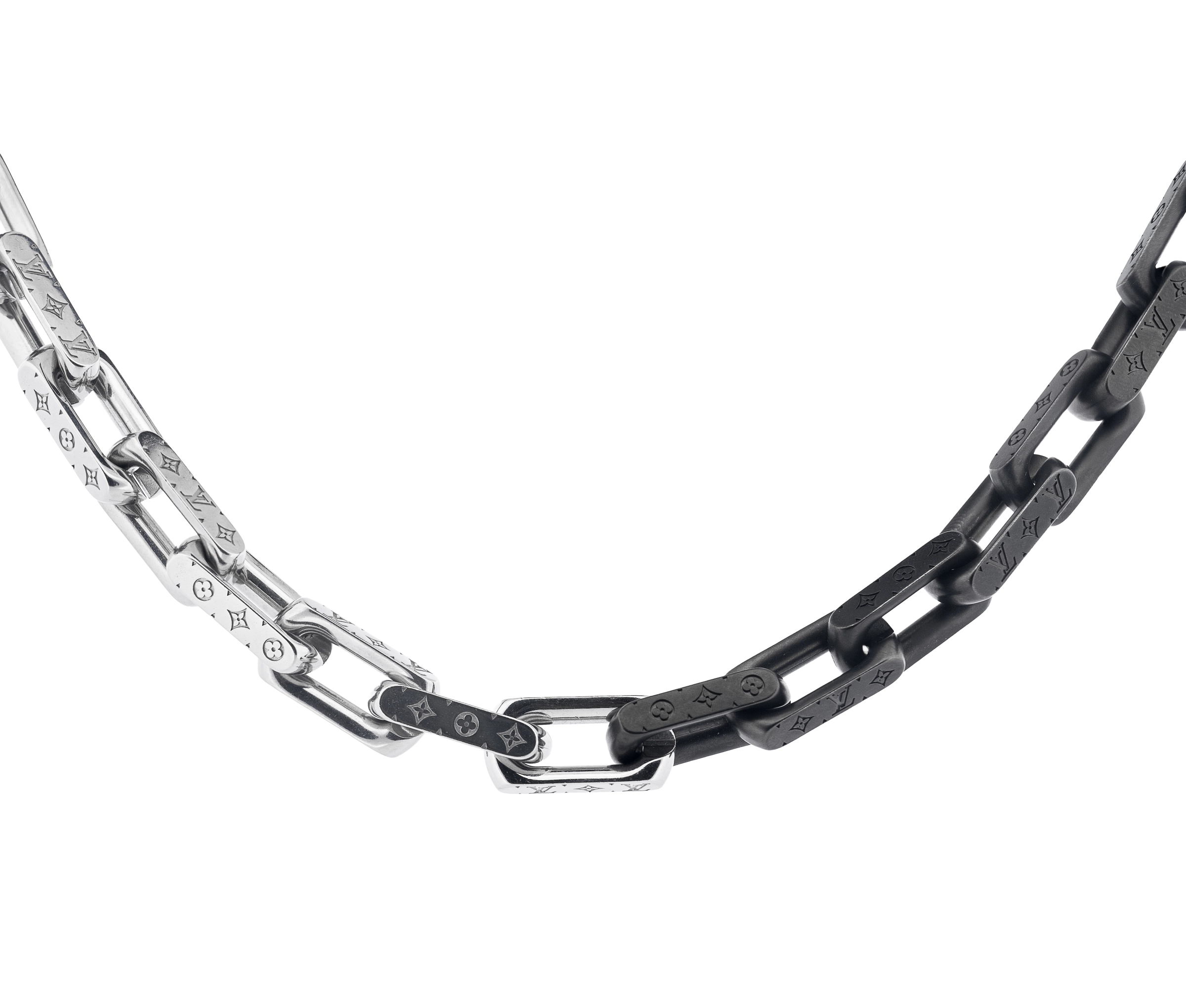 Louis Vuitton Enamel Damier Monogram Chain Necklace - Image 2