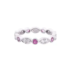 Bands Platinum 0.47ct CTW Round Natural Diamonds
