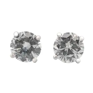14K White Gold 1.60 CTW Round Brilliant G VS1 F VS1 GIA Diamond Studs