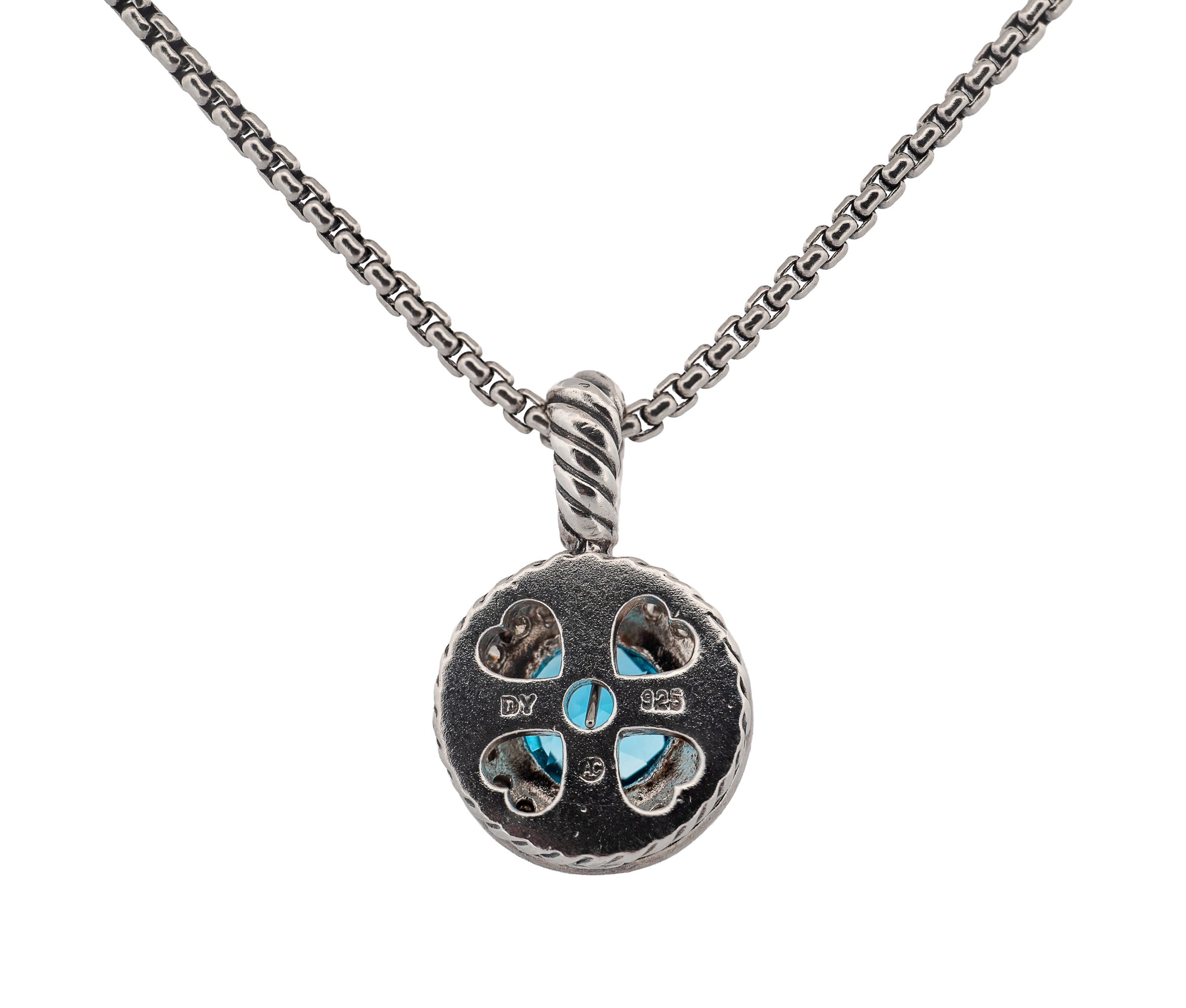 David Yurman Cerise Albion Topaz and Diamond Necklace in Sterling Silver - Image 5