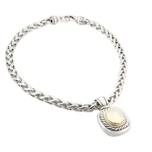 David Yurman Albion Sterling Silver & 14K Yellow Gold Necklace