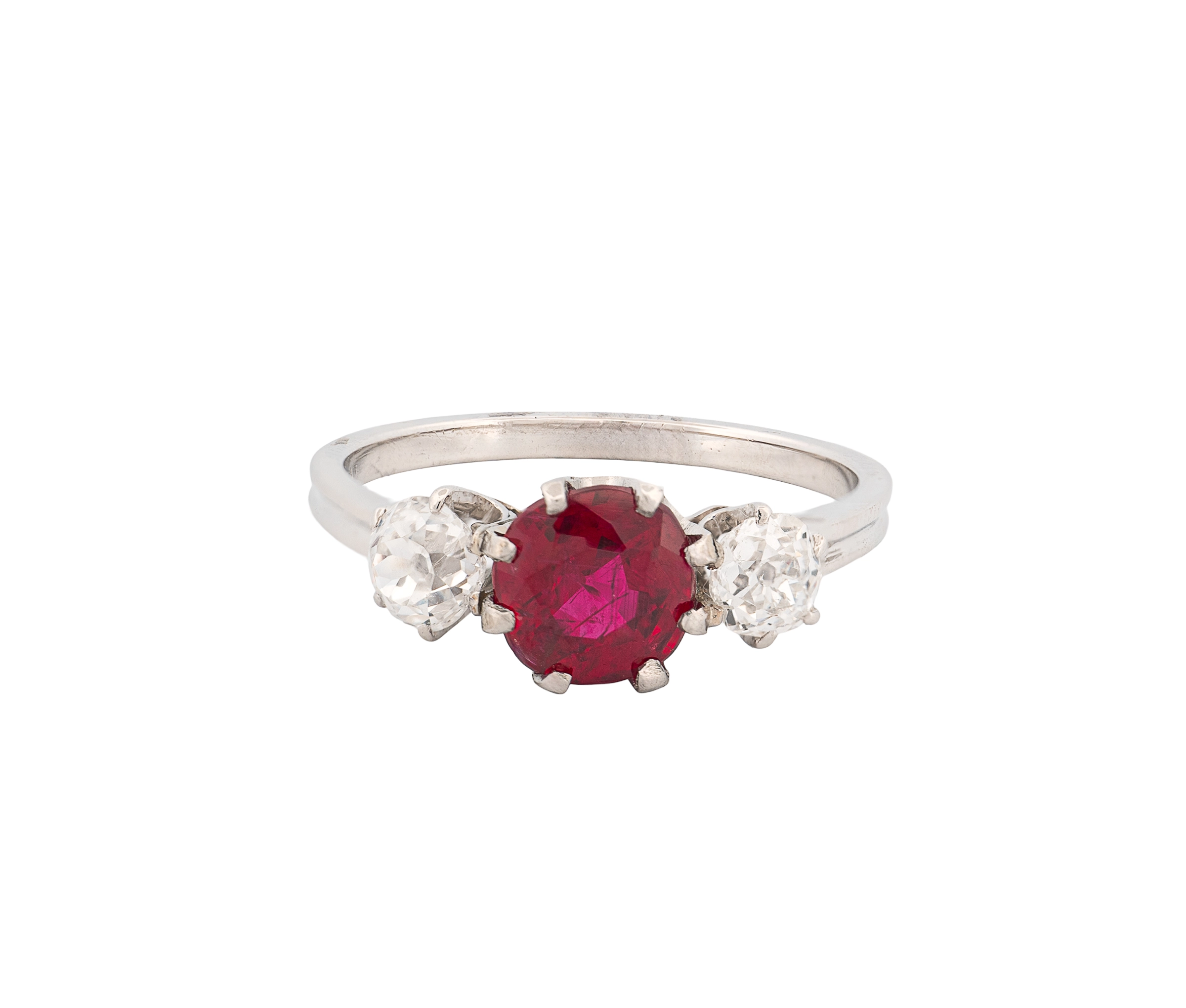 Gemstone Platinum 2.06cttw CTW Round Rubys
