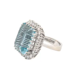 Gemstone 14K 16.16cttw CTW Asscher Aquamarines