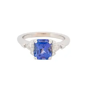 18K White Gold Michael Von Krenner Tanzanite & Diamond Ring