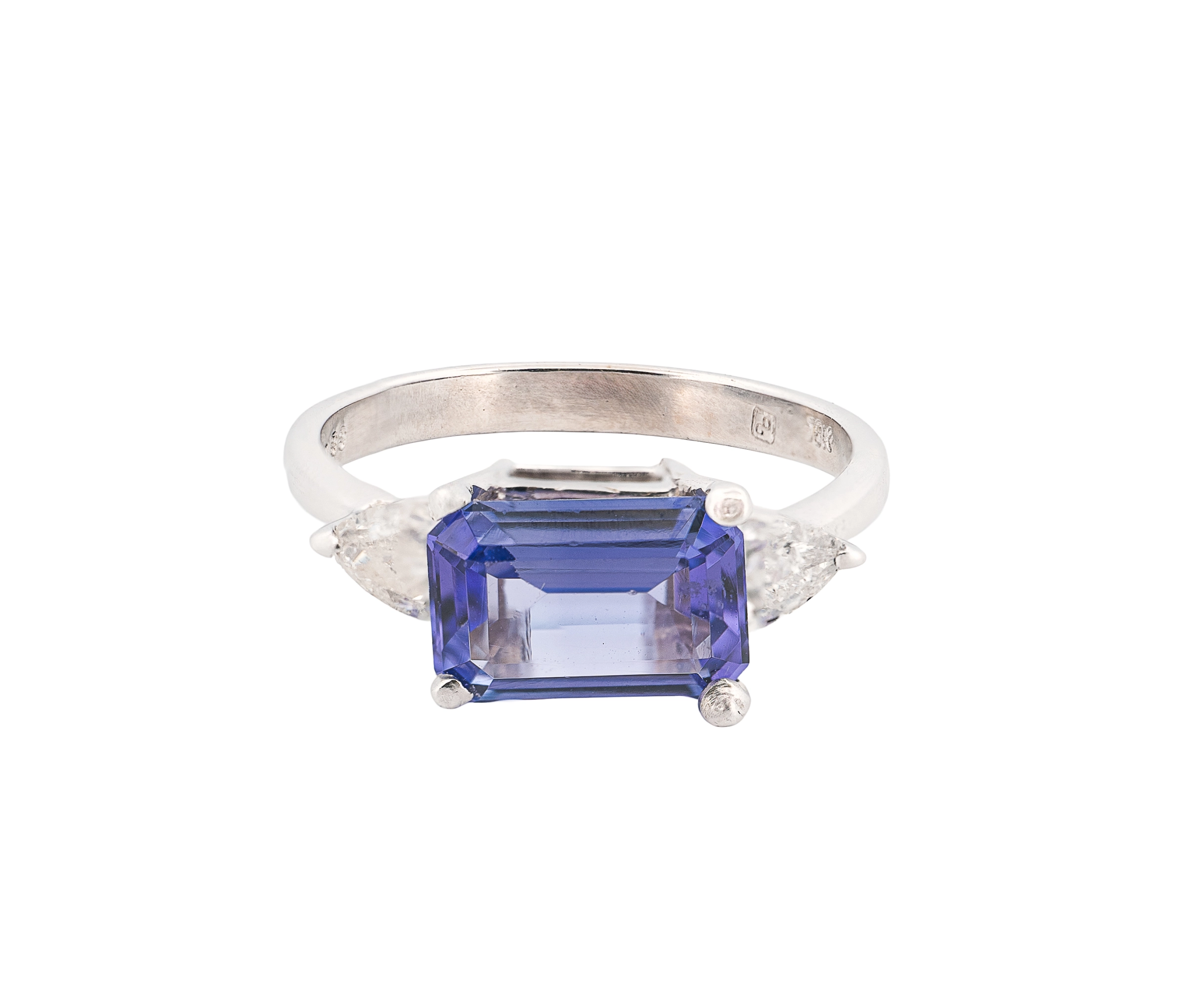 Gemstone 18K 2.88cttw CTW Emerald Tanzanites