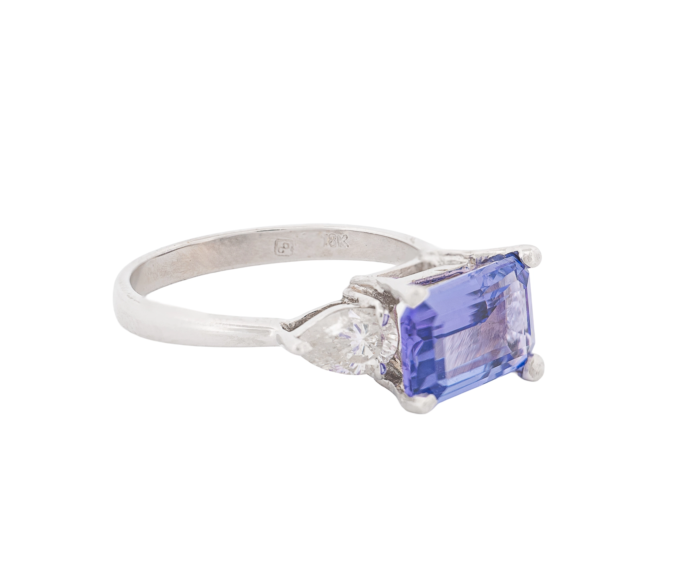 Gemstone 18K 2.88cttw CTW Emerald Tanzanites - Image 2