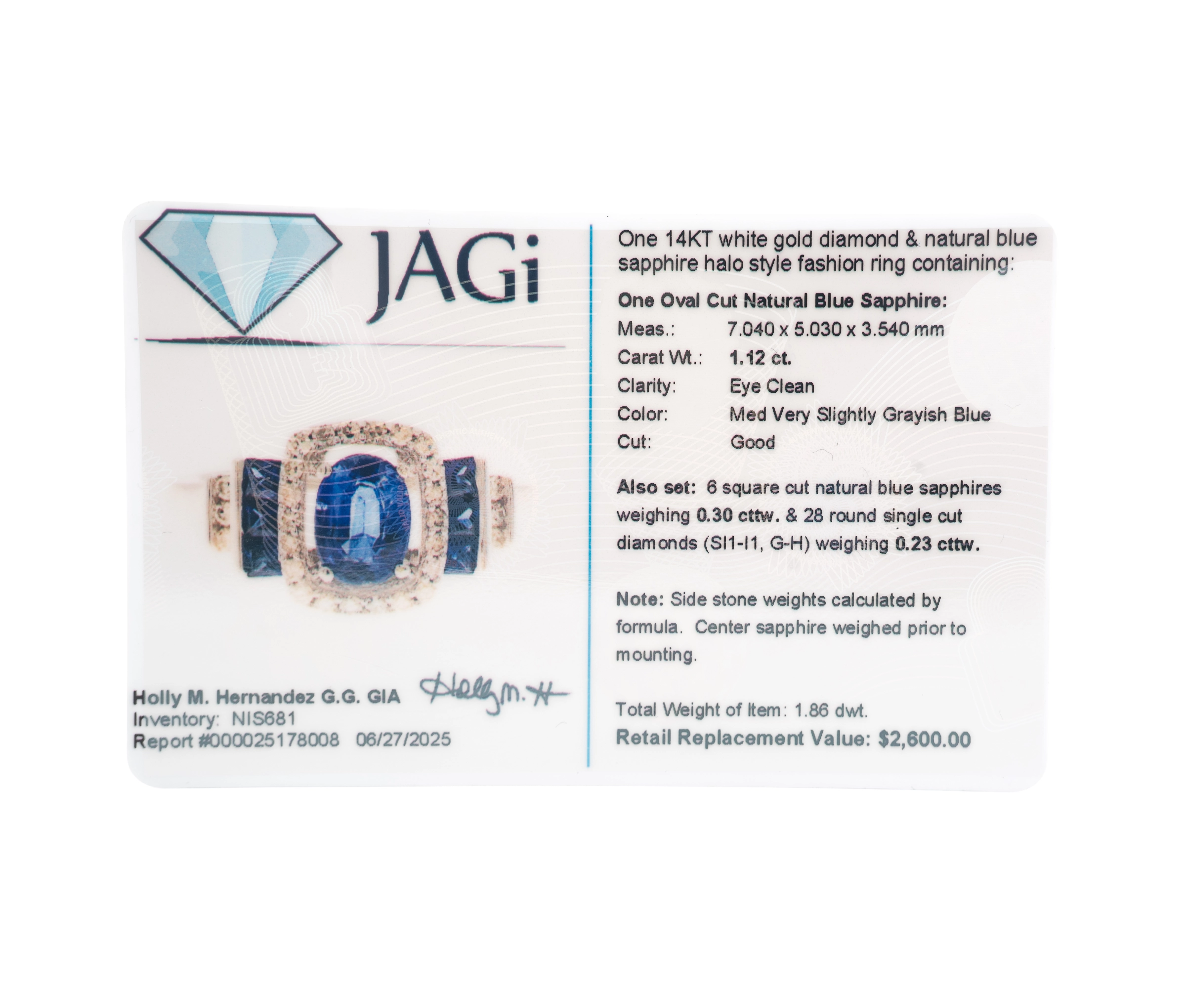 Gemstone 14K 1.65 CTW Oval Sapphires - Image 5