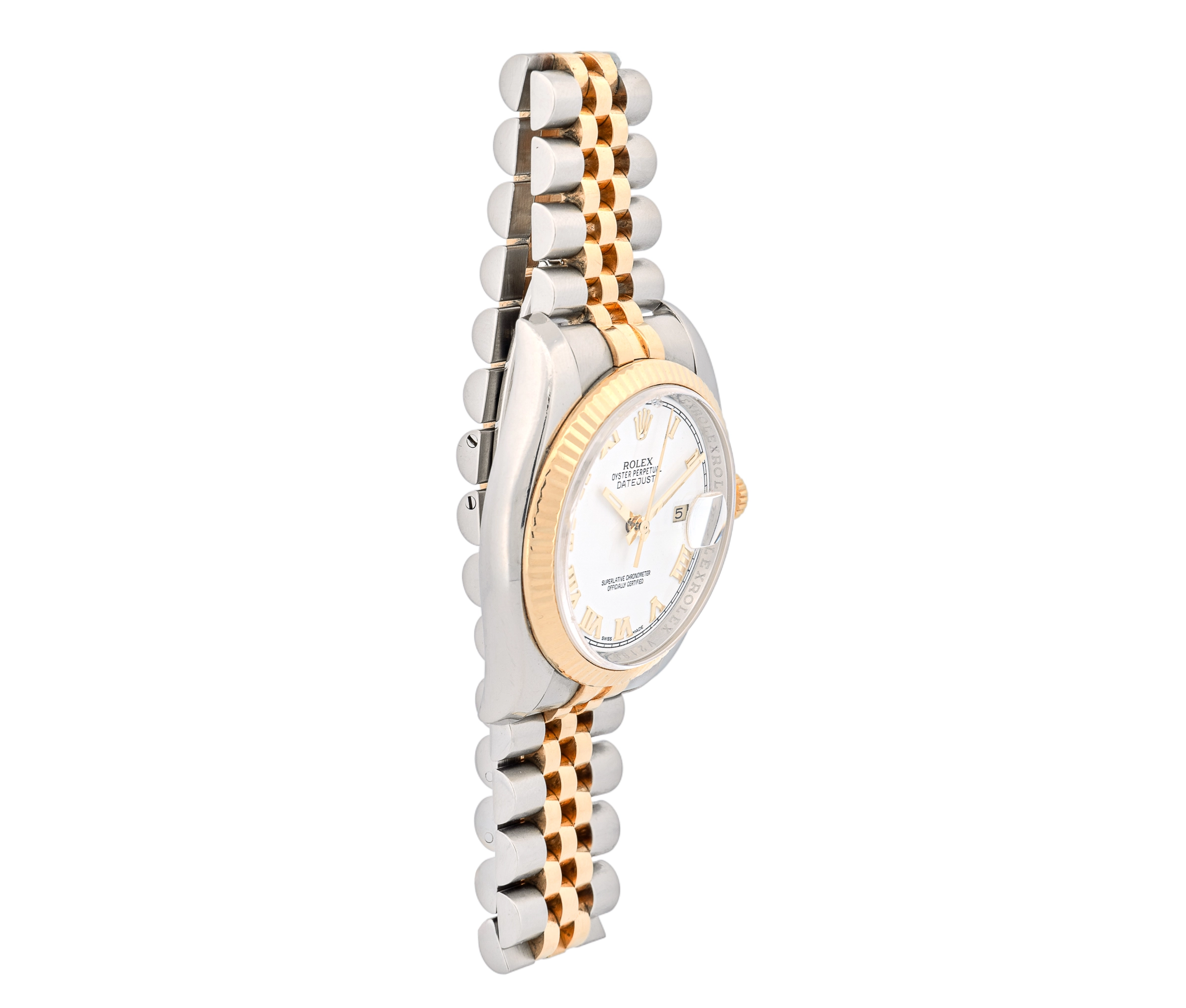 Rolex Two-Tone Datejust White Roman Dial 36mm - Image 3