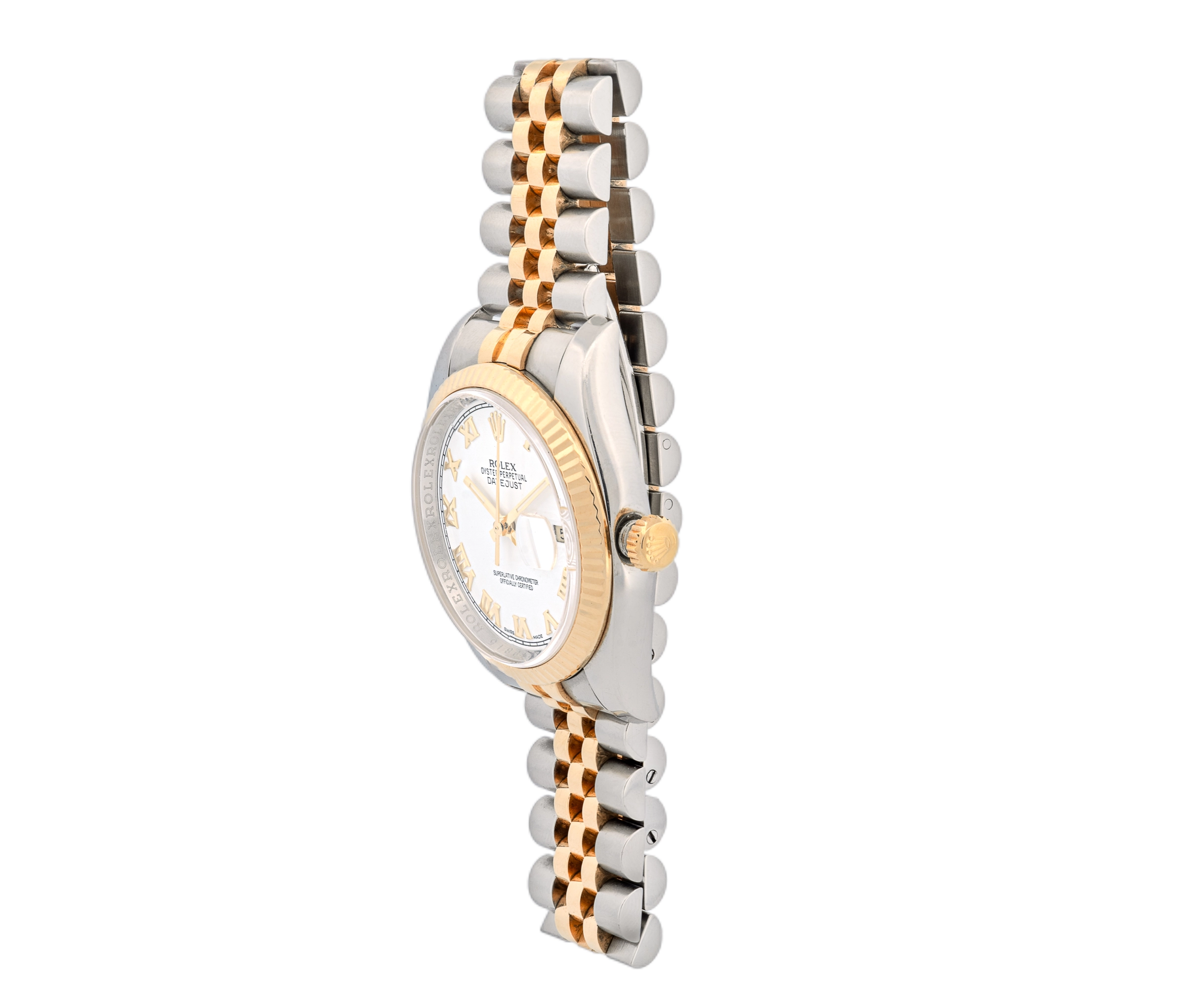 Rolex Two-Tone Datejust White Roman Dial 36mm - Image 4