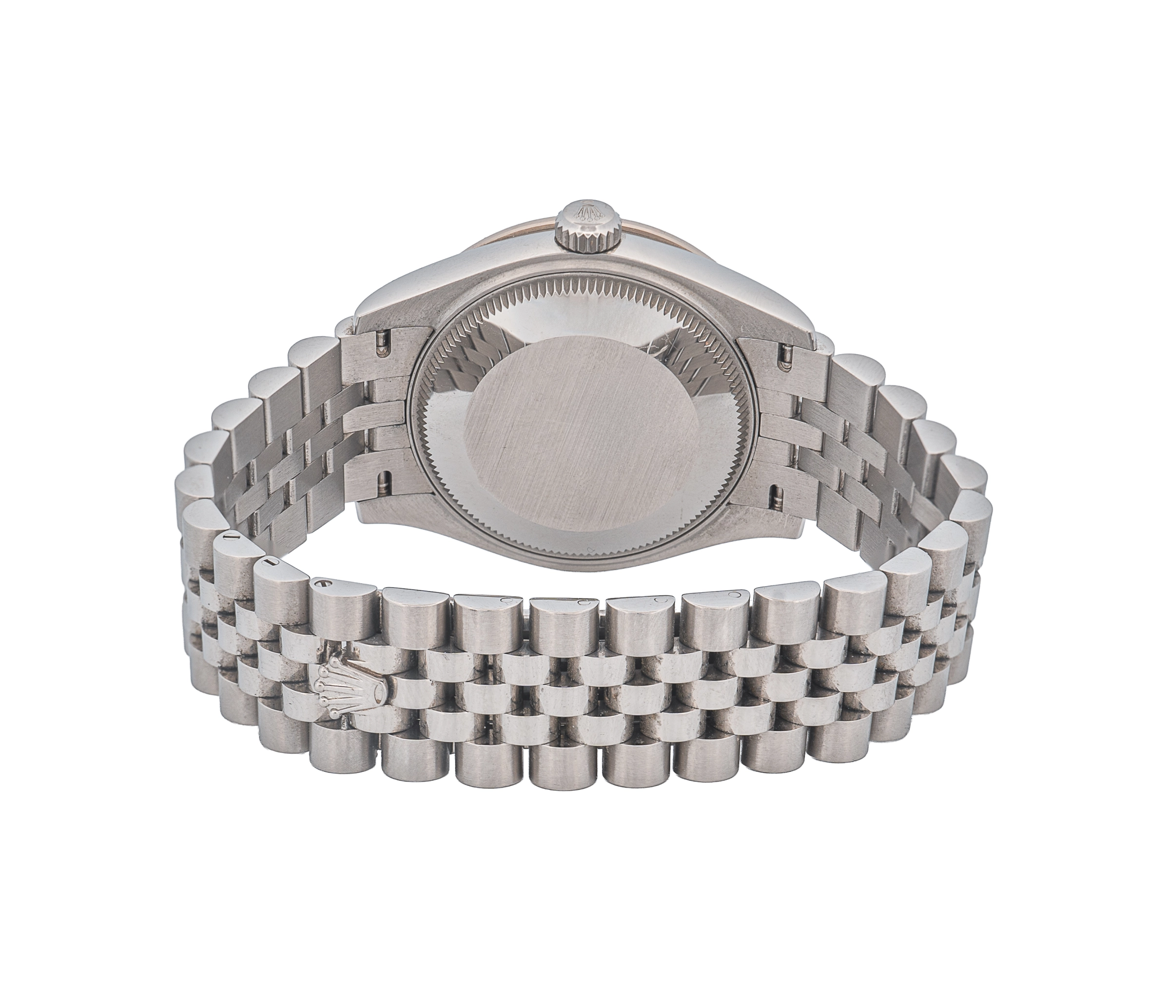 Ladies Rolex Datejust Stainless Steel with Diamond Bezel & Blue Floral Dial - Image 4