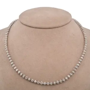 Women's 14K White Gold Diamond Necklace