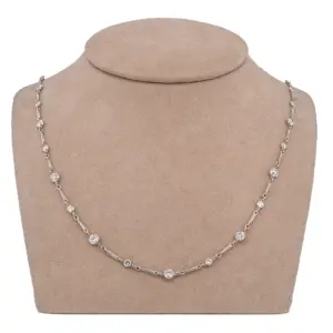 Platinum Diamond By The Yard Necklace