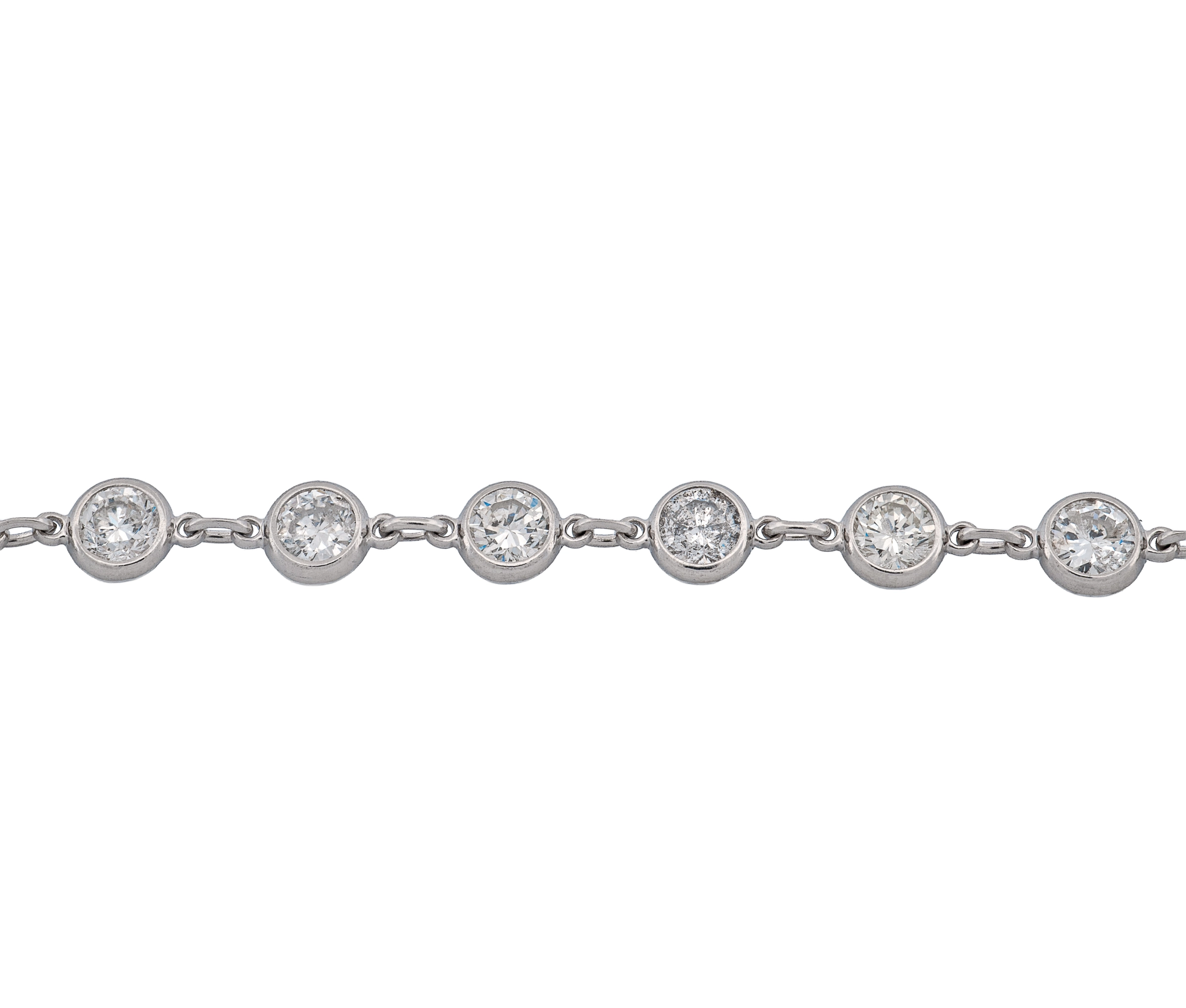 Platinum Diamonds By The Yard Necklace (10.00 CTW Round Brilliant) - Image 3