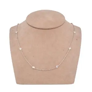 14K White Gold 1.15 CTW Diamonds By The Yard Necklace