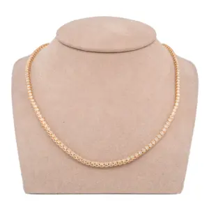 14K Yellow Gold Diamond Tennis Necklace (4.65 CTW)