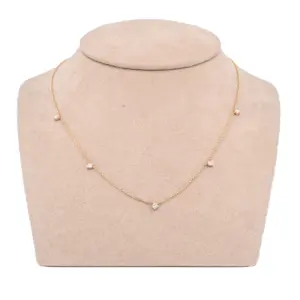 14K Yellow Gold Diamonds By The Yard Necklace (.40 CTW Princess Cut Dia.)