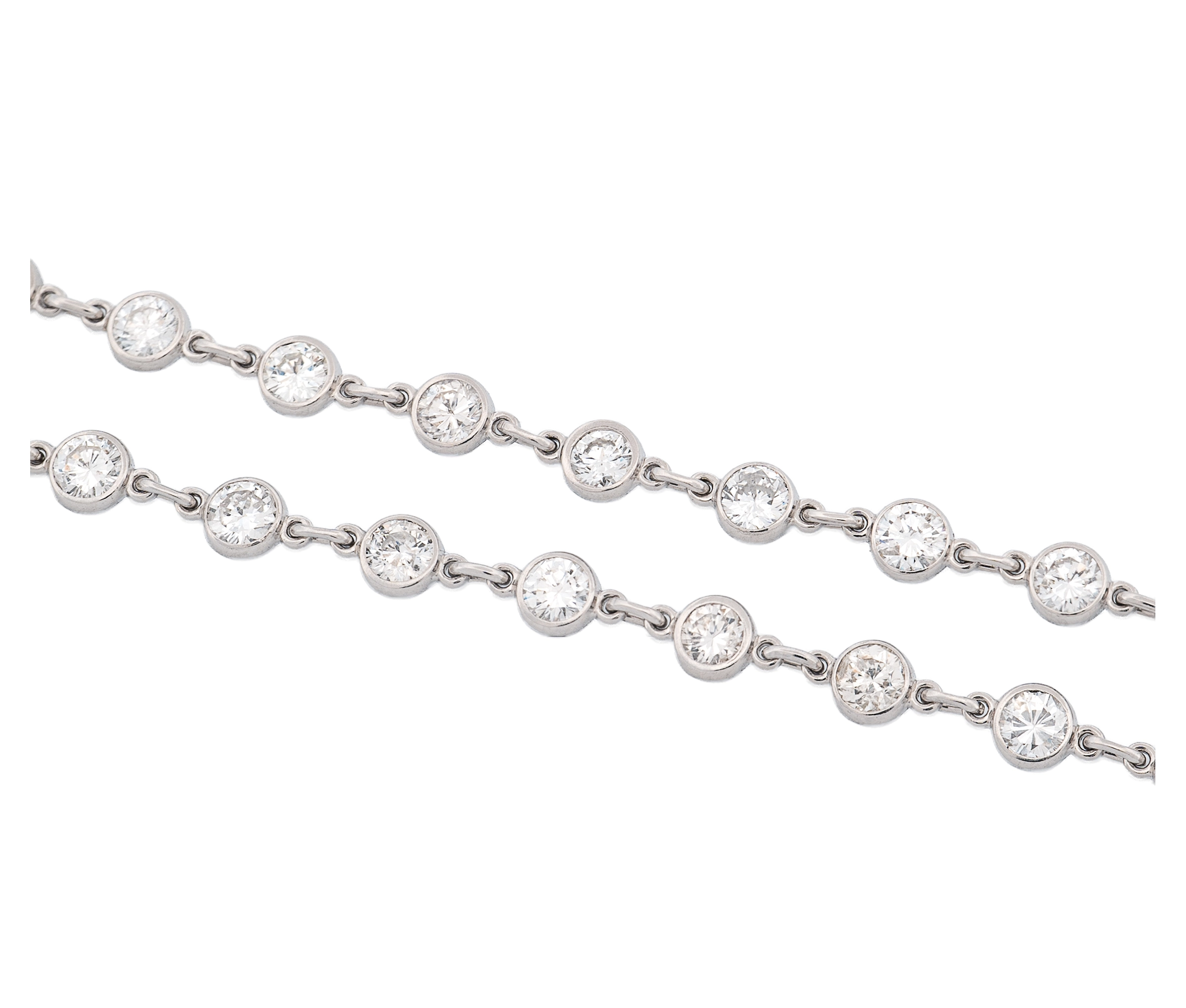 Platinum Diamonds By The Yard Necklace (5.25 CTW) - Image 4