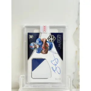 Saquon Barkley 2018 Panini Limited Two Color Patch RPA Auto Rookie /25
