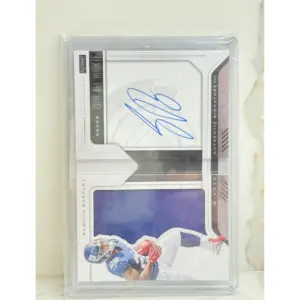 2018 PANINI PLAYBOOK SAQUON BARKLEY RC JUMBO PATCH BOOKLET ROOKIE AUTO /99
