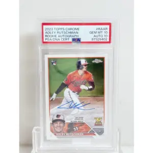2023 Topps Chrome Adley Rutschman Rookie Auto. PSA/DNA Cert