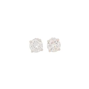 Round Brilliant 2.48 CTW H SI1 I I2 GIA Diamond Studs 14K White Gold