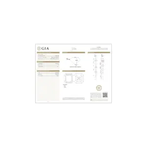 GIA Certified Platinum 1.63Ct VS1 Square Emerald Cut 3-Stone Diamond Ring