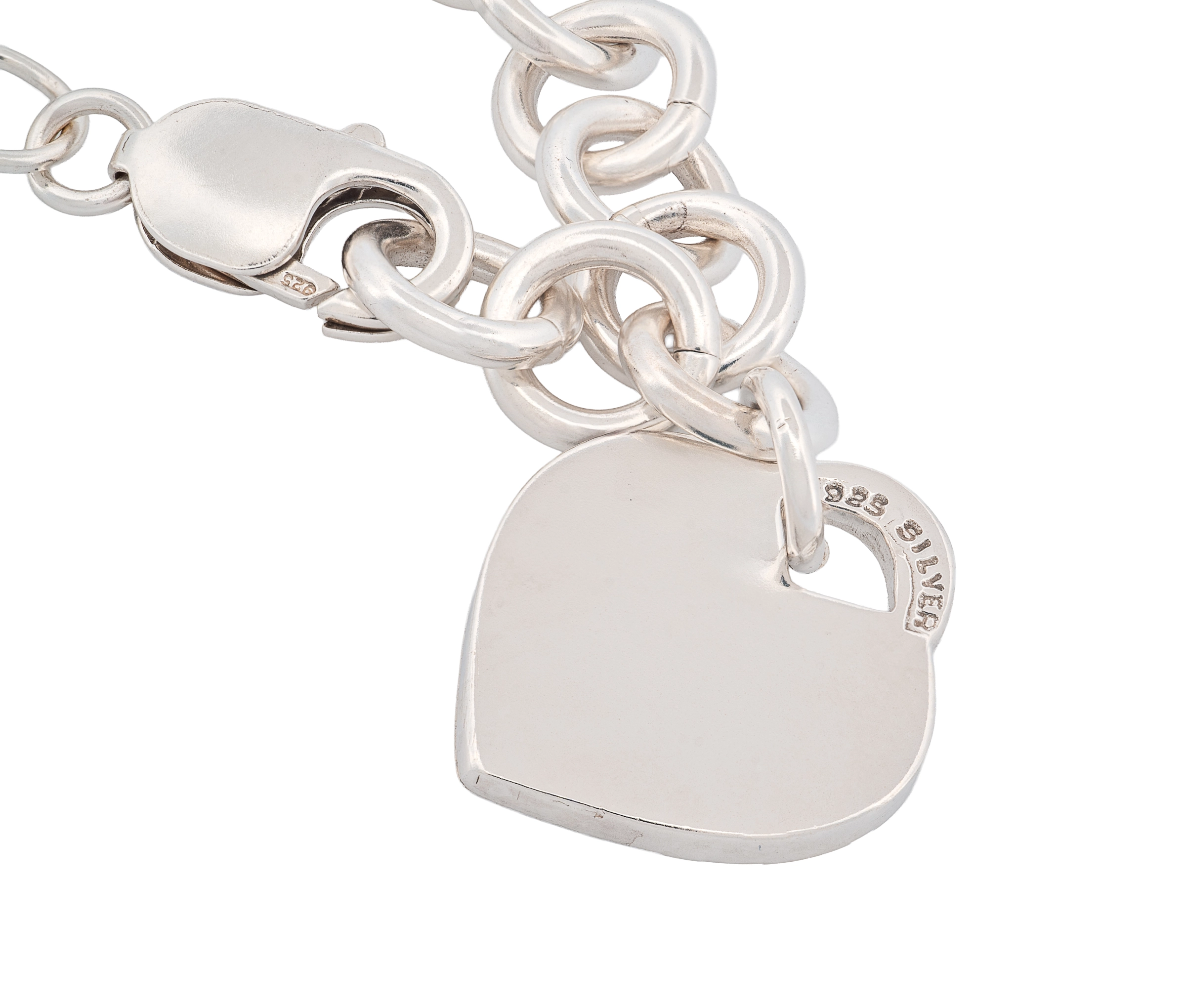Tiffany & Co. Blank Heart Disc Link Bracelet - Image 2