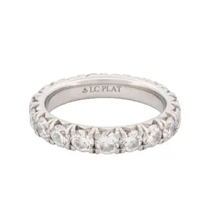 Platinum Round Brilliant Cut Lab Grown Diamond Eternity Band