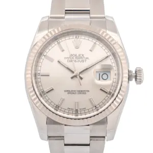 Rolex 36mm Stainless Steel Datejust on new style Oyster band, Oyster dial.