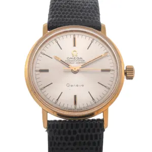 Omega Genève Chronometer 18K Gold Automatic Vintage Dress Watch
