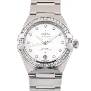 Omega Constellation Co-Axial Master Chrono Diamond Bezel Stainless Steel Watch