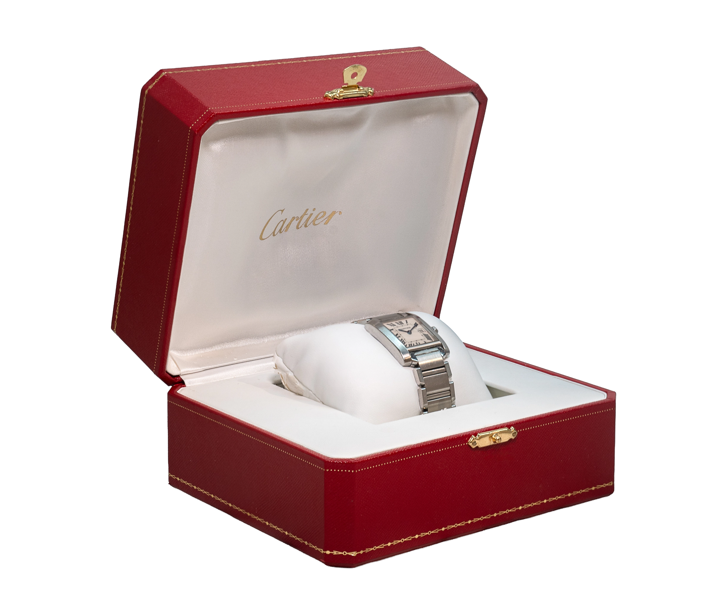 Cartier Tank Française Stainless Steel – Roman Dial, Date Display - Image 2