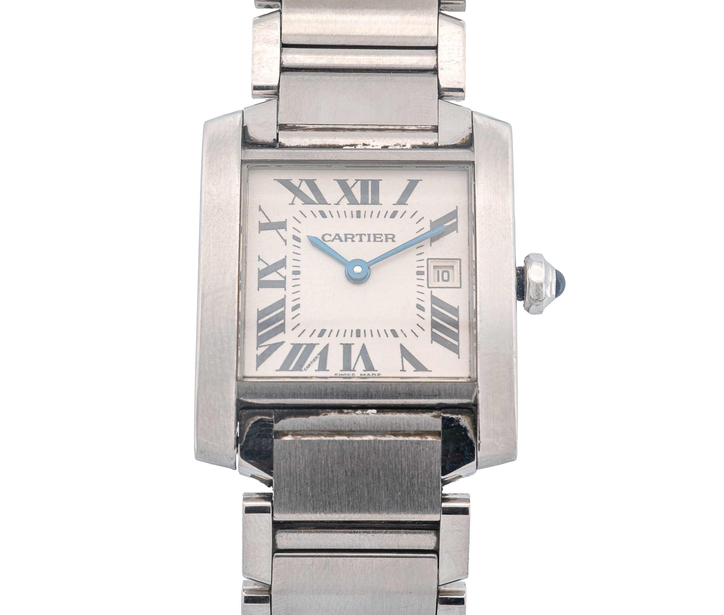 Cartier Tank Française Stainless Steel – Roman Dial, Date Display