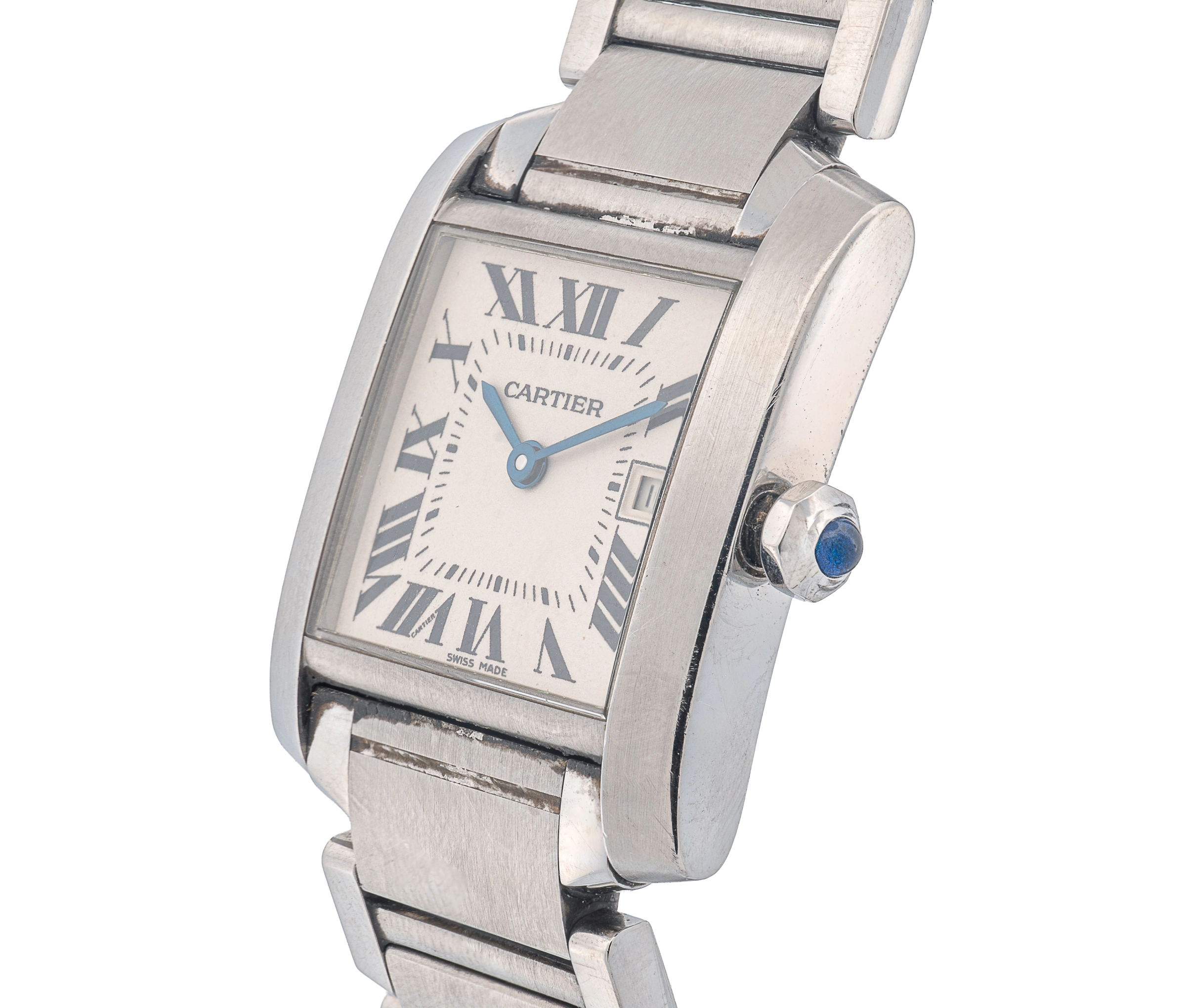 Cartier Tank Française Stainless Steel – Roman Dial, Date Display - Image 3