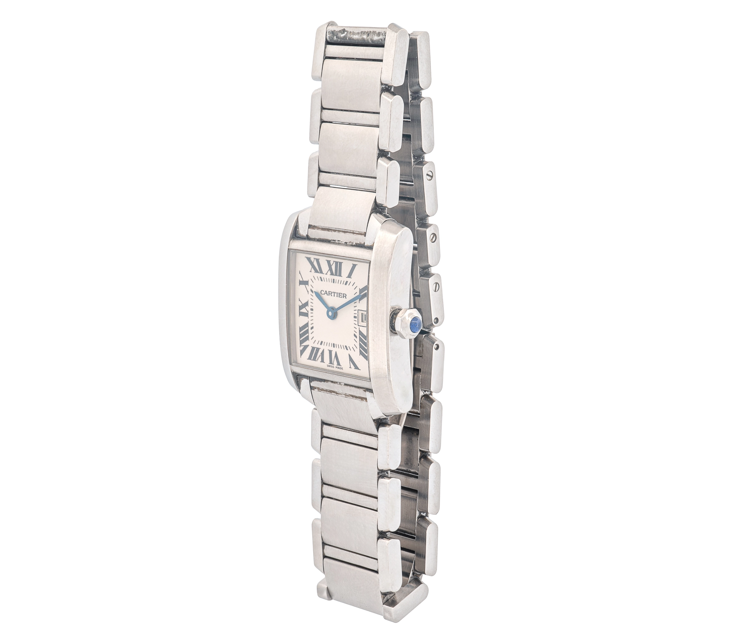 Cartier Tank Française Stainless Steel – Roman Dial, Date Display - Image 4